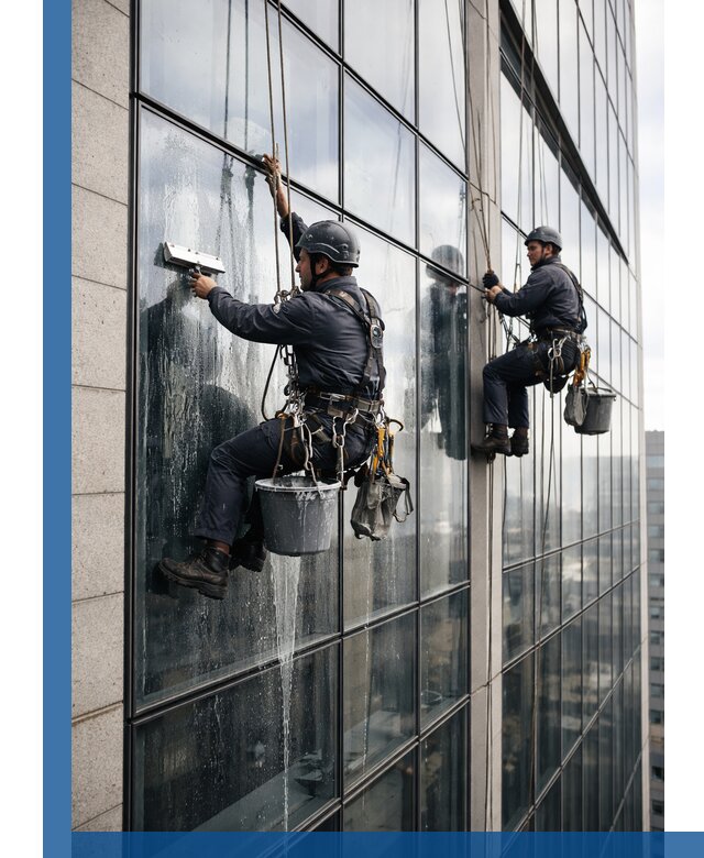 Профессиональная мойка стеклянных фасадов зданий в Малоярославце