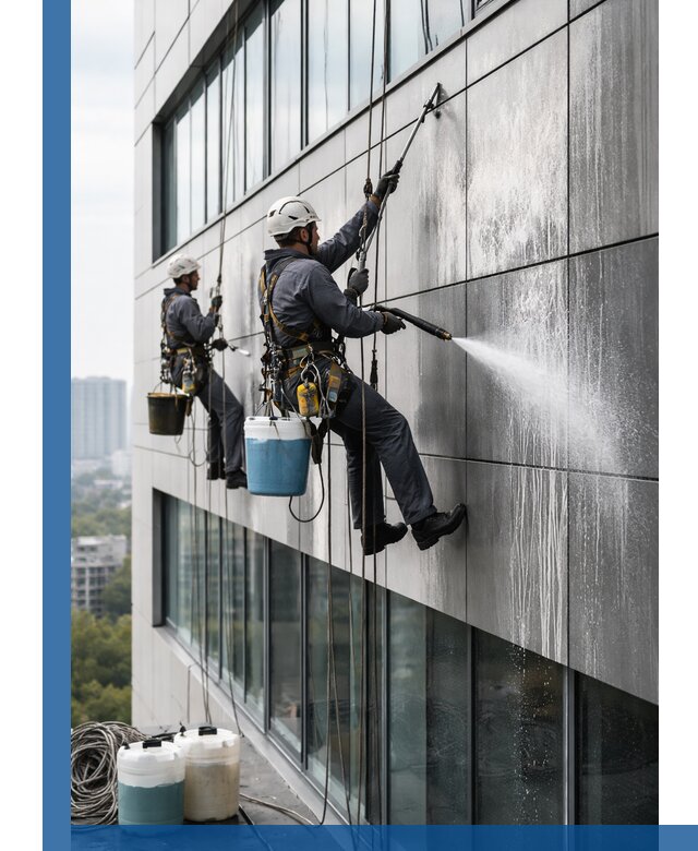 Профессиональная мойка вентилируемых фасадов в Малоярославце