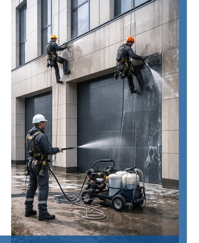 Послестроительная мойка фасада в Малоярославце от 310 р. | ВЫСОТНИК-Млр