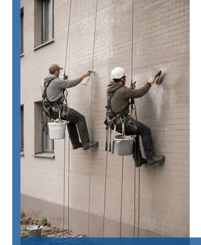Удаление высолов с фасада зданий в Малоярославце без повреждений и следов