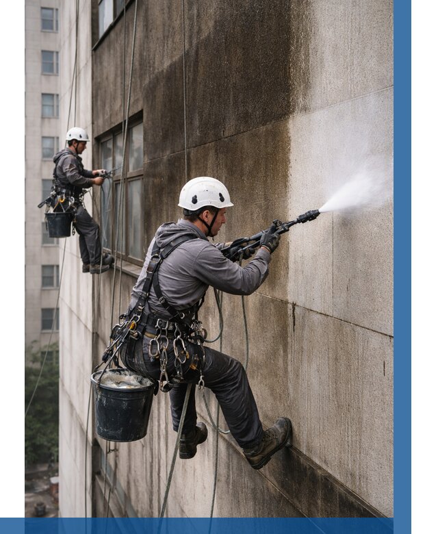 Очистка фасада от копоти в Малоярославце от 259 р. | ВЫСОТНИК-Млр