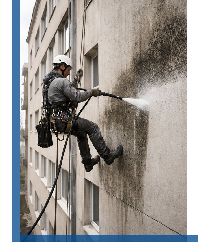 Профессиональная очистка фасадов от плесени в Малоярославце