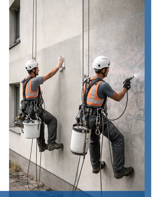 Антиграффити покрытие фасада в Малоярославце от 621 р. | ВЫСОТНИК-Млр