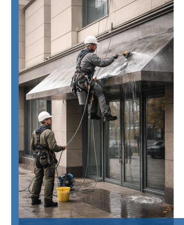 Профессиональная мойка козырьков и навесов в Малоярославце