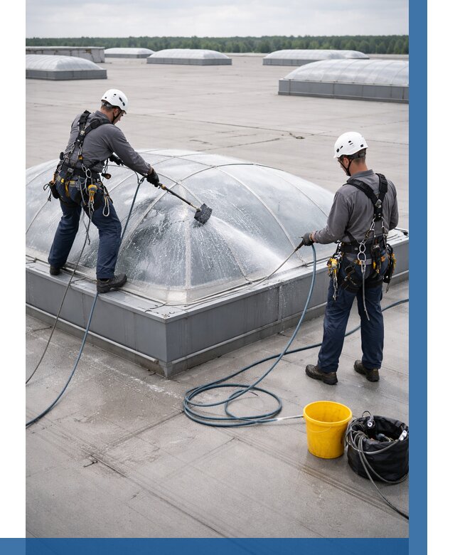 Мойка зенитных фонарей в Малоярославце, заказать от 4654 р. | ВЫСОТНИК-Млр