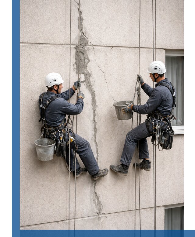 Заделка трещин на фасаде в Малоярославце с гарантийным ремонтом