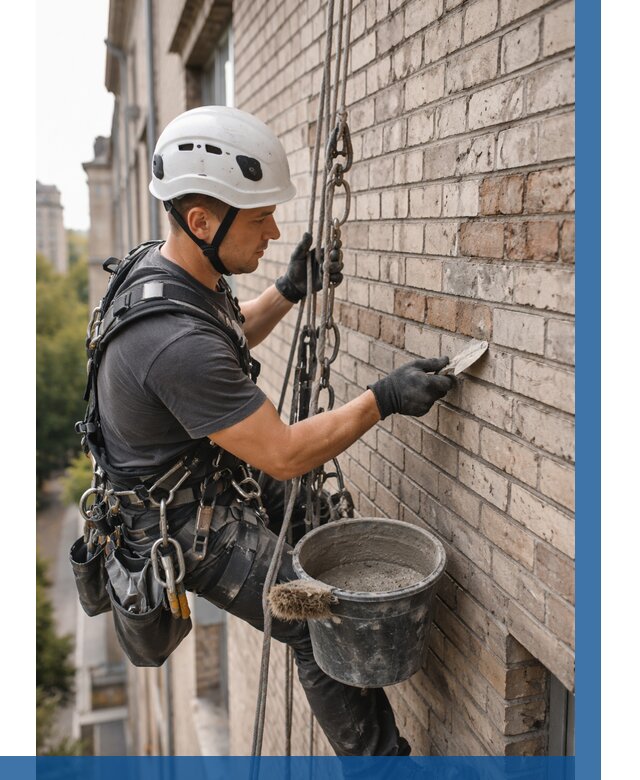 Ремонт кирпичной кладки фасада в Малоярославце от 1862 р. | ВЫСОТНИК-Млр