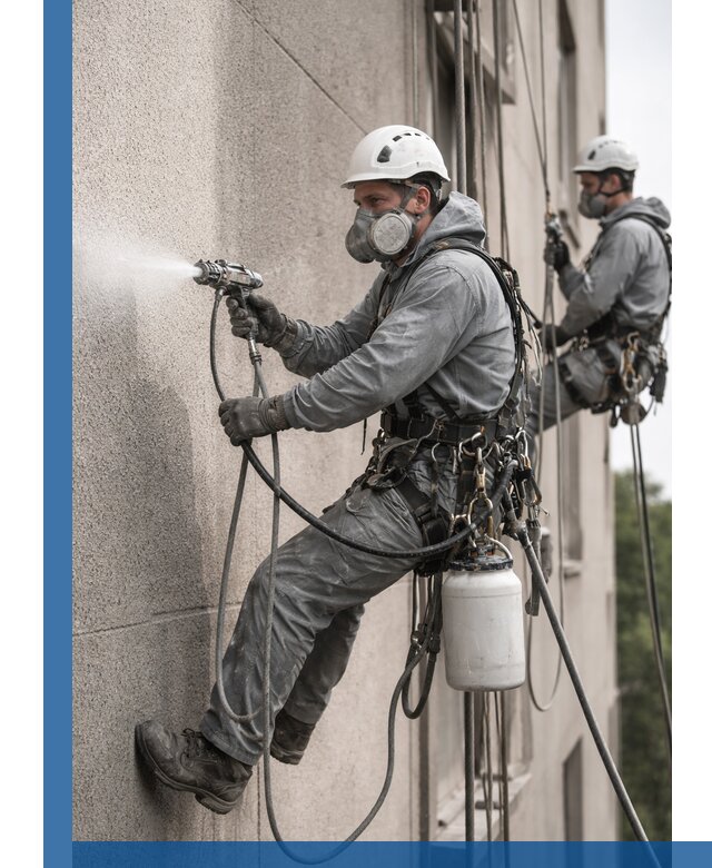 Безвоздушная покраска фасадов зданий в Малоярославце профессионально