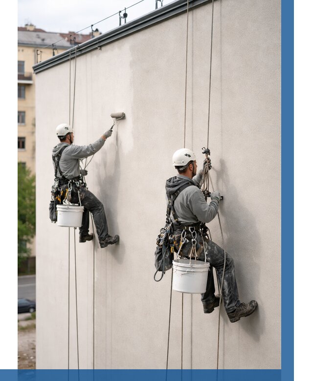 Покраска оштукатуренного фасада в Малоярославце от 331 р. | ВЫСОТНИК-Млр