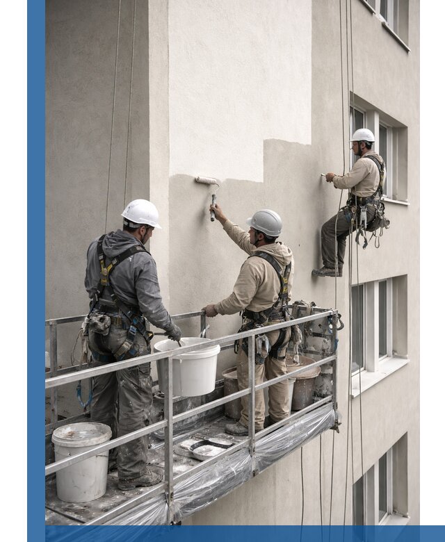 Покраска оштукатуренного фасада в Малоярославце под ключ с гарантией