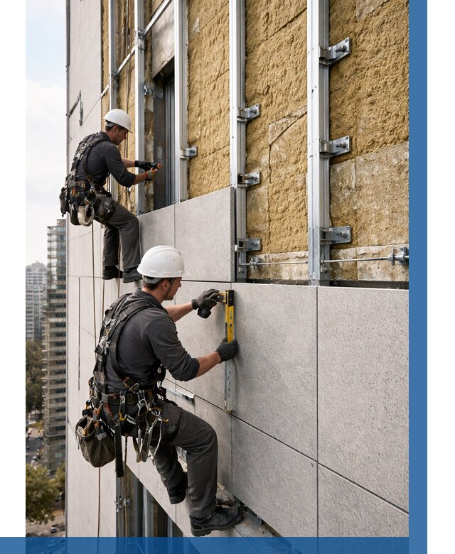 Монтаж вентилируемого фасада в Малоярославце от 3620 р. | ВЫСОТНИК-Млр