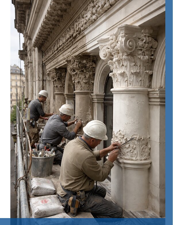 Реставрация фасадной лепнины в Малоярославце от 2586 р. | ВЫСОТНИК-Млр