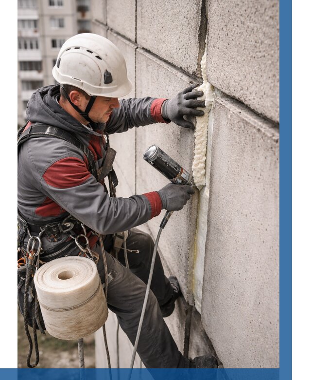 Утепление межпанельных швов в Малоярославце от 724 р. | ВЫСОТНИК-Млр