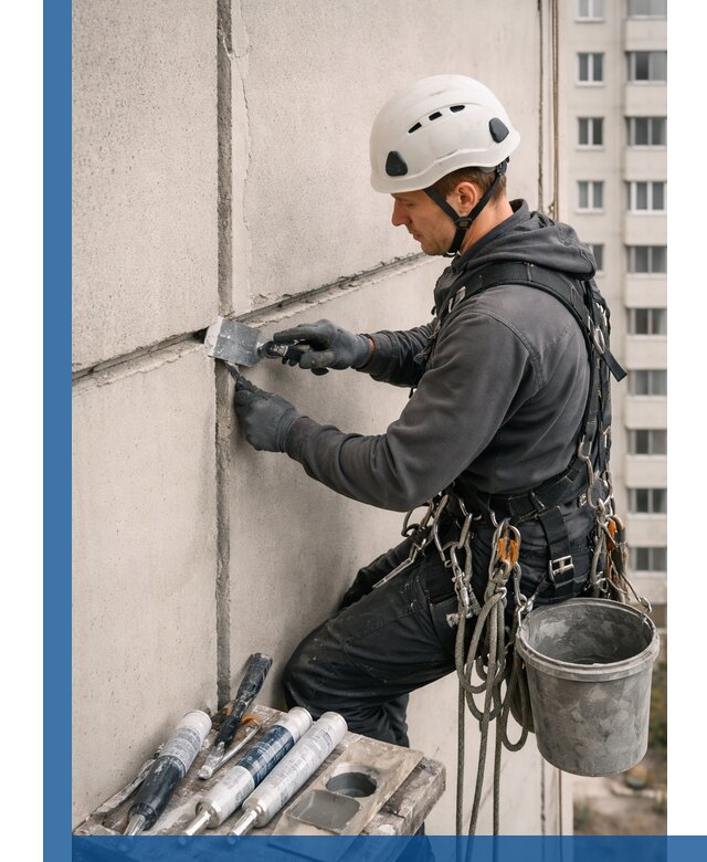 Ремонт межпанельных швов в Малоярославце герметизация и восстановление