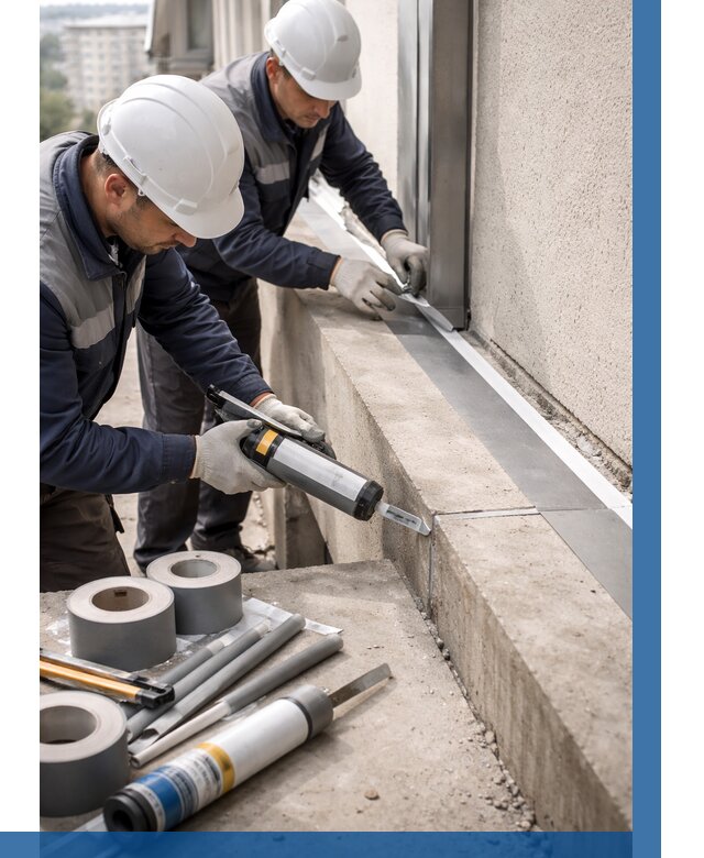 Герметизация примыкания балкона в Малоярославце от 4654 р. | ВЫСОТНИК-Млр