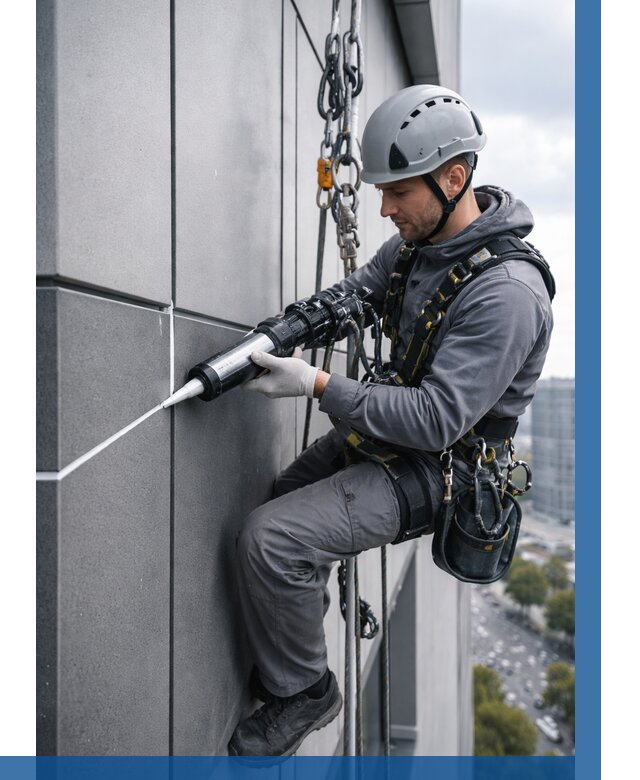 Герметизация стыков фасадных панелей в Малоярославце от 6722 р.| ВЫСОТНИК-Млр