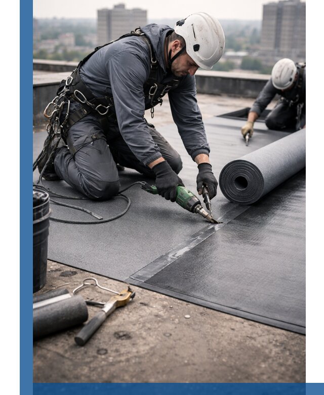 Ремонт мягкой кровли в Малоярославце с выездом промальпинистов