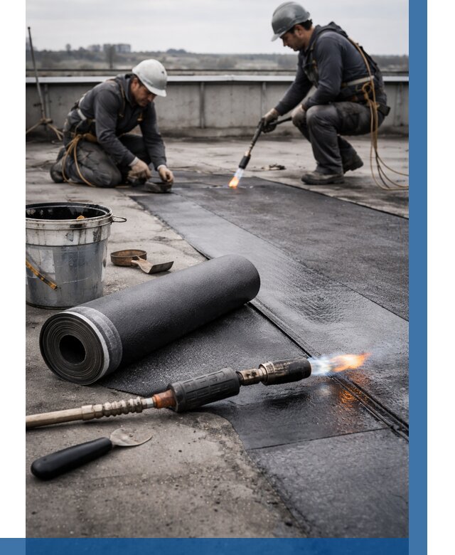 Ремонт рулонной кровли в Малоярославце от 672 р. | ВЫСОТНИК-Млр