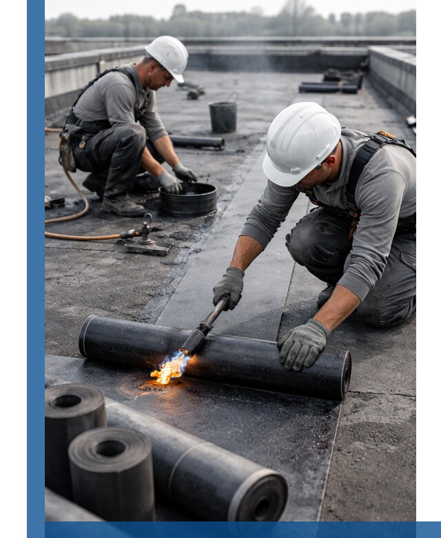 Ремонт рулонной кровли в Малоярославце герметизация и восстановление