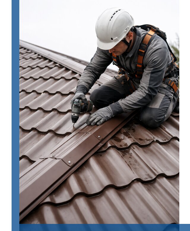 Ремонт металлочерепицы на крыше в Малоярославце профессионально