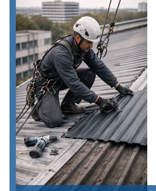 Ремонт профнастила на кровле в Малоярославце, работы под ключ