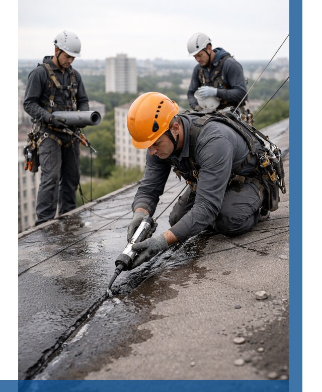 Устранение протечек кровли в Малоярославце от 12410 р. | ВЫСОТНИК-Млр