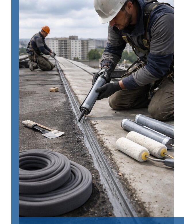 Герметизация швов кровли в Малоярославце с гарантией герметичности