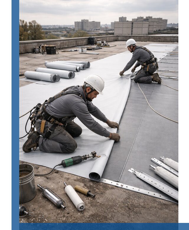 Монтаж мембранной кровли в Малоярославце для промышленных зданий