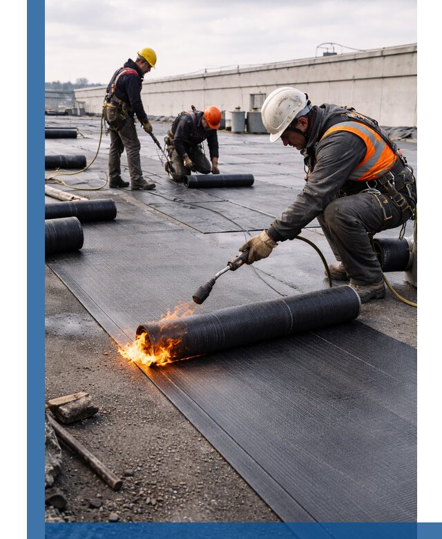 Монтаж наплавляемой кровли в Малоярославце профессионально
