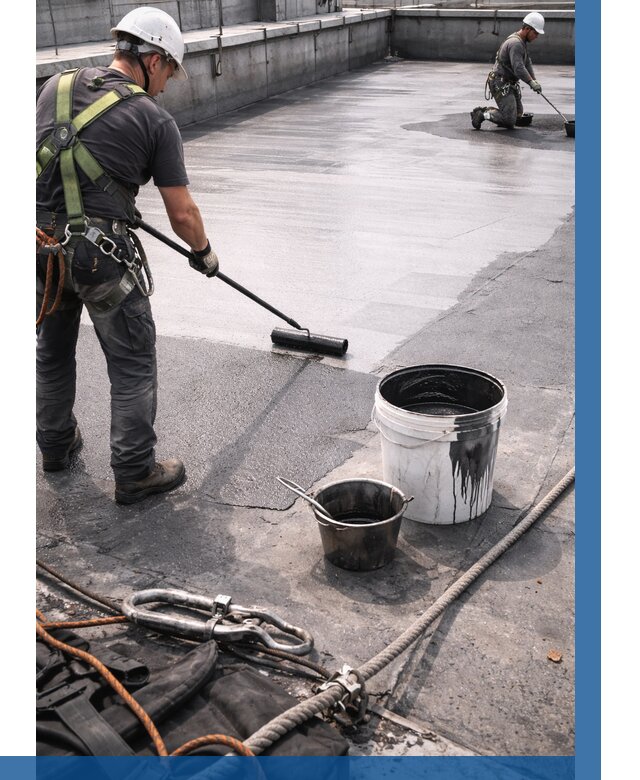 Гидроизоляция кровли жидкой резиной в Малоярославце от 517 р. | ВЫСОТНИК-Млр