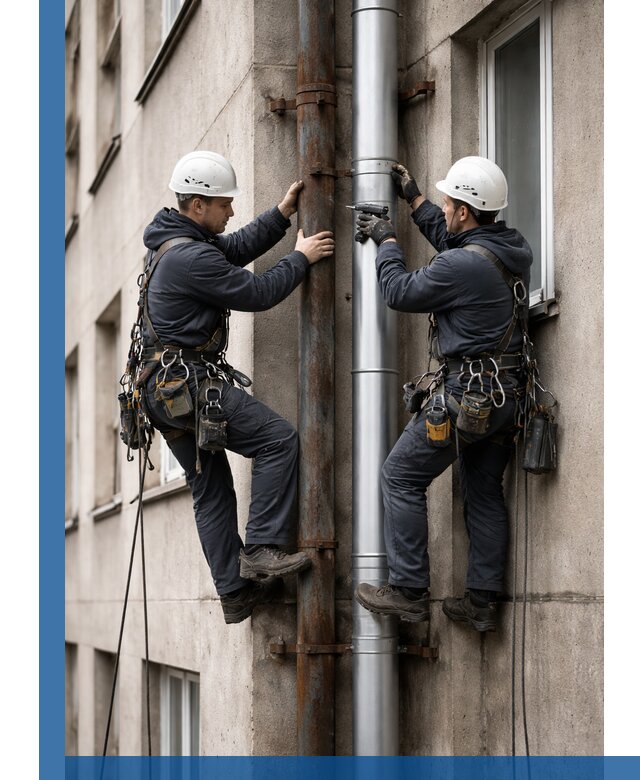 Замена водосточных труб в Малоярославце: монтаж и демонтаж под ключ