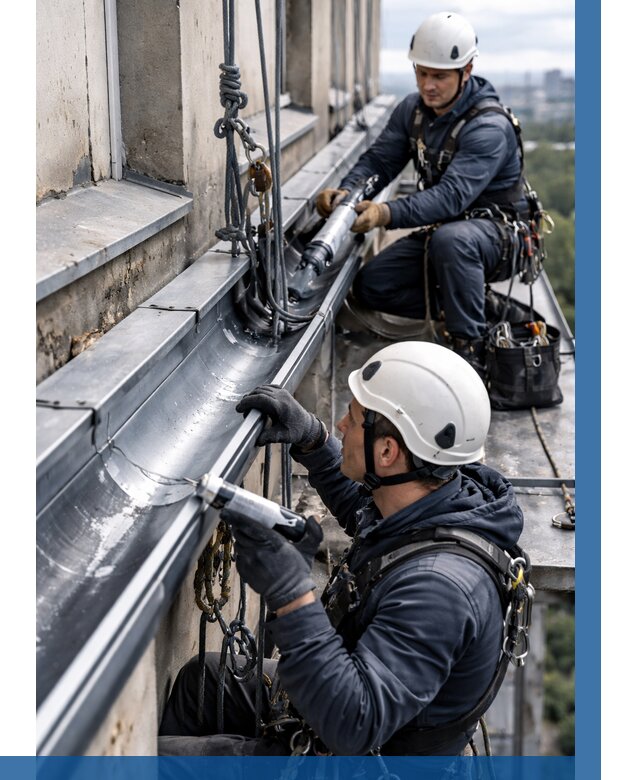 Ремонт водосточных желобов в Малоярославце от 6722 р. | ВЫСОТНИК-Млр