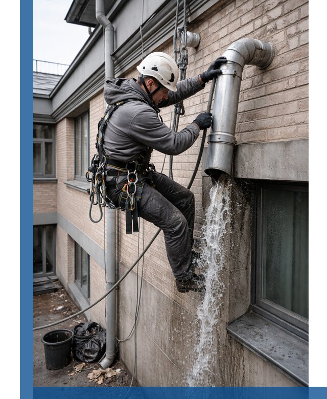 Профессиональная прочистка водосточных труб в Малоярославце с гарантией