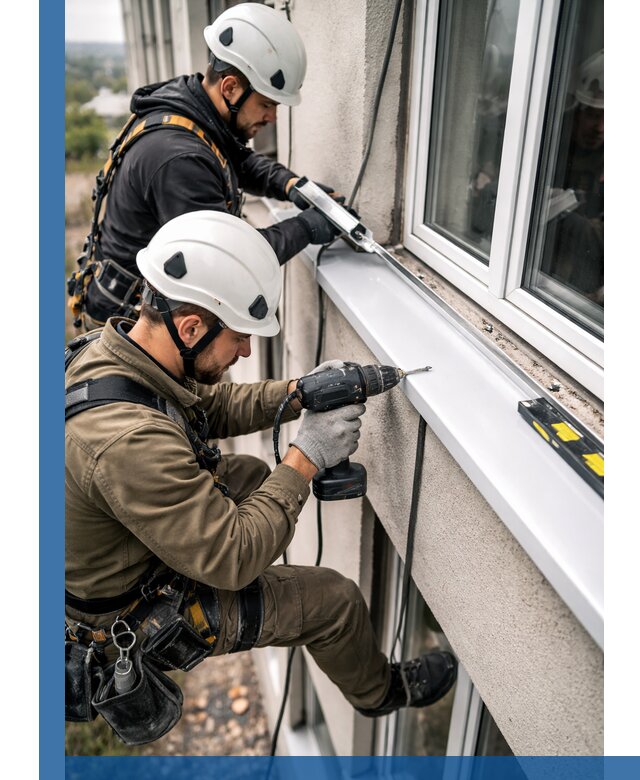 Профессиональный монтаж оконных отливов и отведения воды в Малоярославце