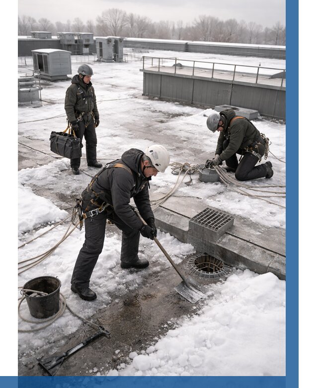 Абонентское обслуживание кровли зимой в Малоярославце от 8274 р. | ВЫСОТНИК-Млр