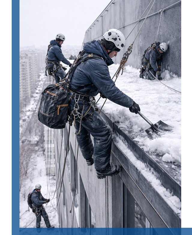 Абонентское обслуживание кровли зимой в Малоярославце регулярный уход