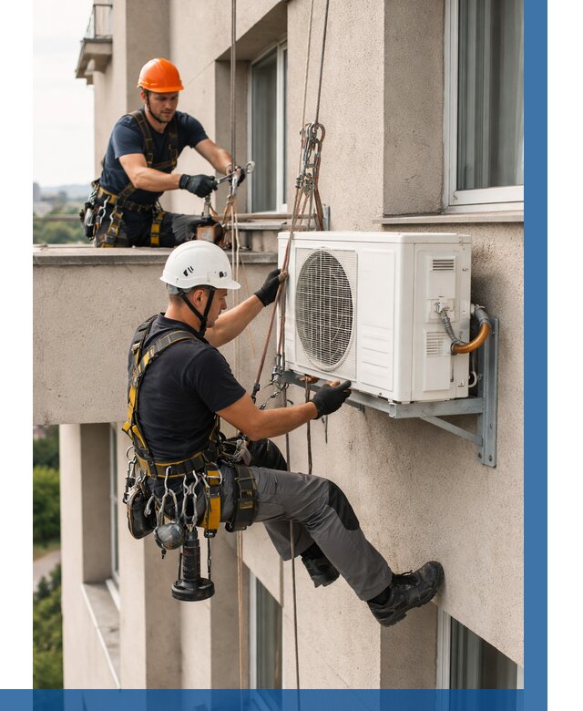 Монтаж внешнего блока кондиционера в Малоярославце от 6722 р. | ВЫСОТНИК-Млр