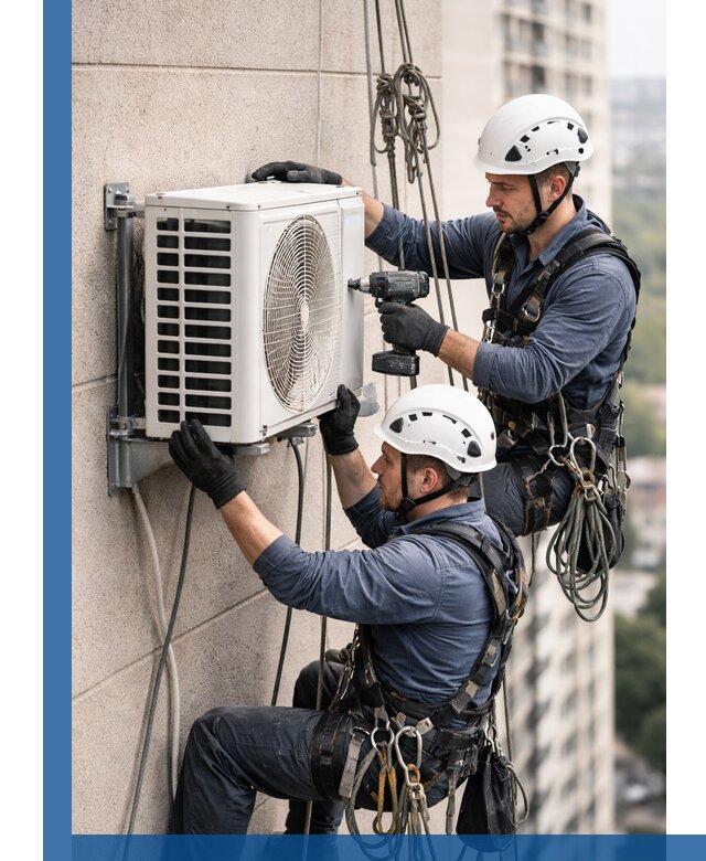 Монтаж внешнего блока кондиционера в Малоярославце установка и крепление