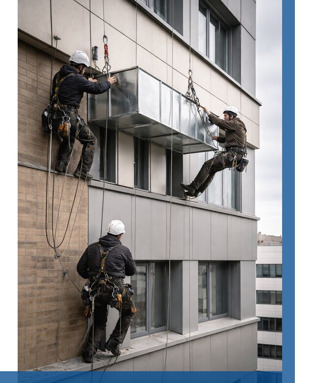 Монтаж воздуховодов на фасаде в Малоярославце от 1551 р. | ВЫСОТНИК-Млр