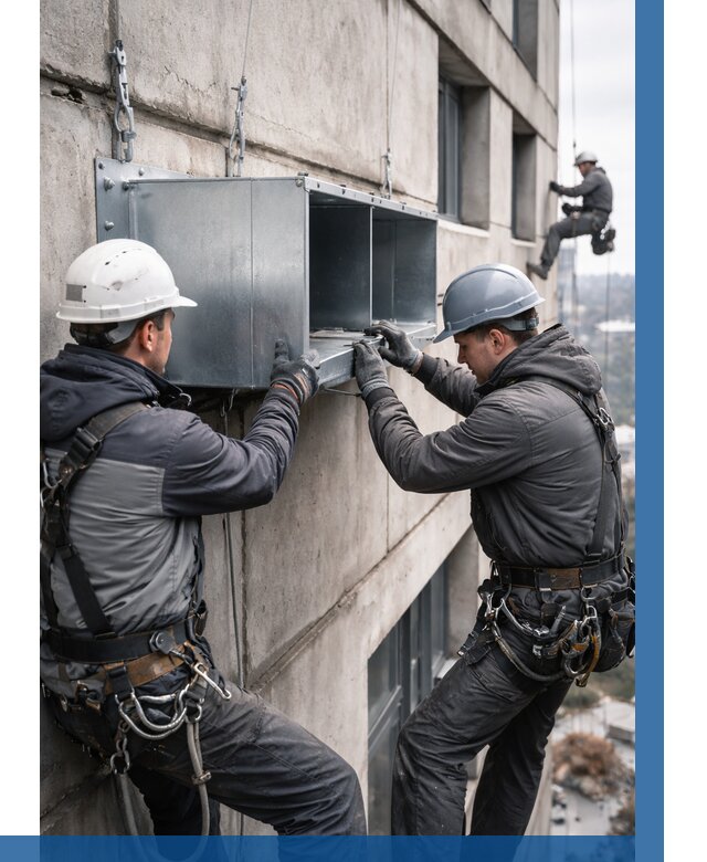 Монтаж вентиляционных коробов в Малоярославце от 3103 р. | ВЫСОТНИК-Млр