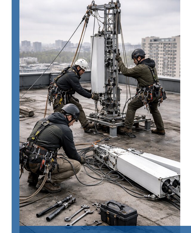 Демонтаж антенн на крыше зданий в Малоярославце с гарантией