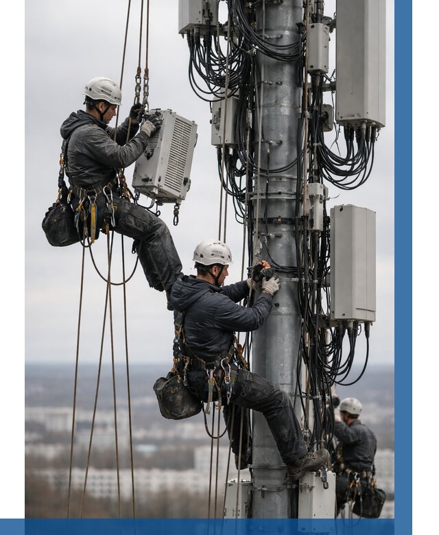 Монтаж оборудования связи на мачте в Малоярославце от 7757 р. | ВЫСОТНИК-Млр