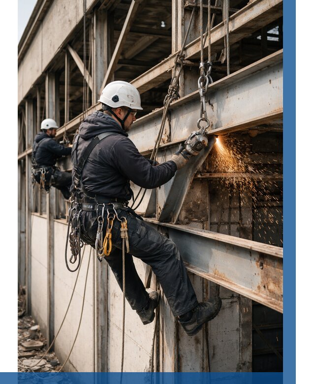 Демонтаж металлоконструкций на высоте в Малоярославце от 6722р. |ВЫСОТНИК-Млр