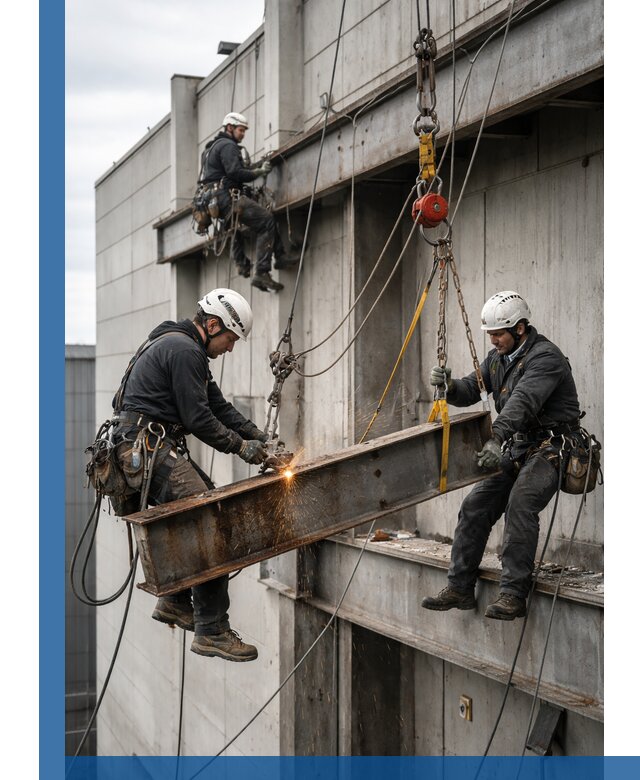 Демонтаж металлоконструкций на высоте в Малоярославце под ключ