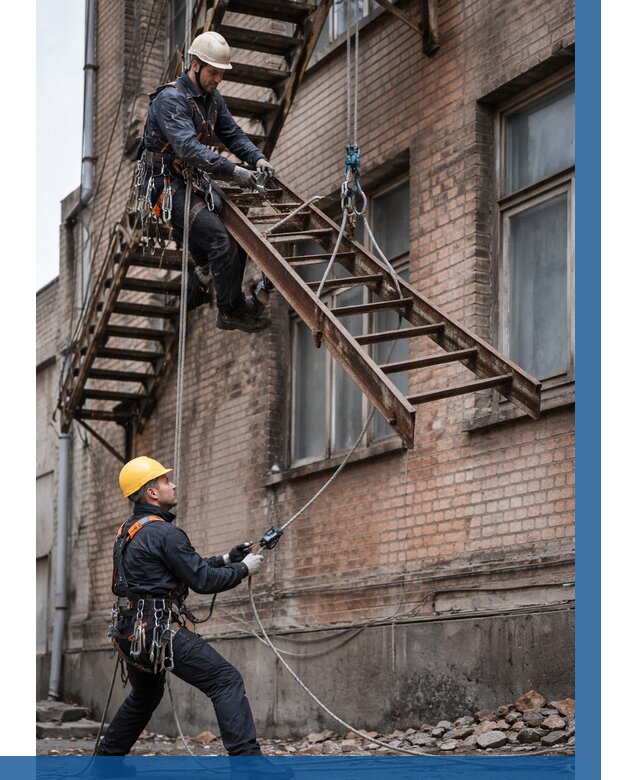 Демонтаж пожарной лестницы в Малоярославце от 12410 р. | ВЫСОТНИК-Млр