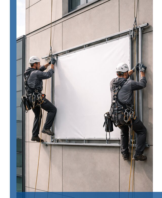 Монтаж наружной рекламной вывески в Малоярославце под ключ