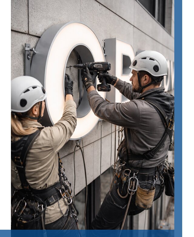 Монтаж световых букв в Малоярославце от 3103 р. под ключ ВЫСОТНИК-Млр