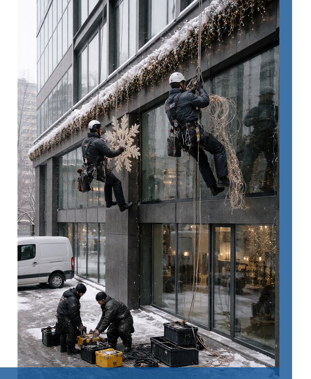 Демонтаж новогоднего оформления в Малоярославце от 5688 р. | ВЫСОТНИК-Млр