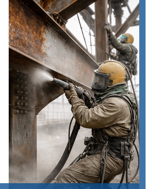 Пескоструйная очистка металлоконструкций в Малоярославце по 621 р.  ВЫСОТНИК-Млр