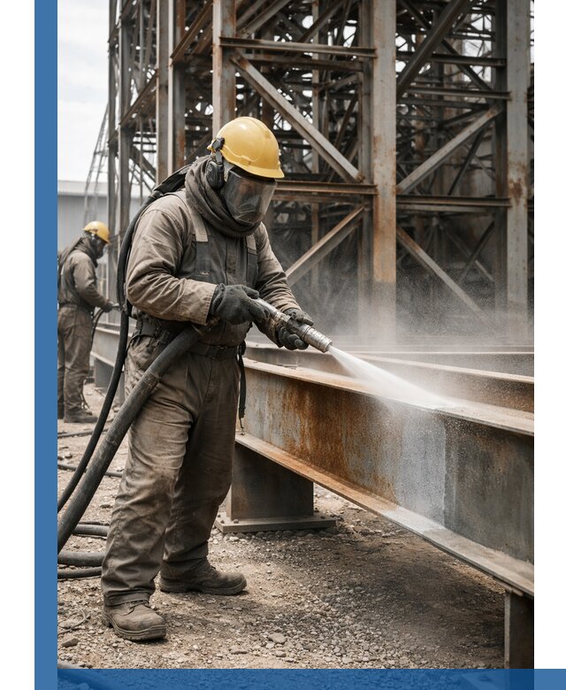 Пескоструйная очистка металлоконструкций в Малоярославце промышленная